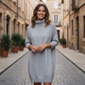 Inherit Cozy Gray Turtleneck Sweater Dress Size 3XL NWT